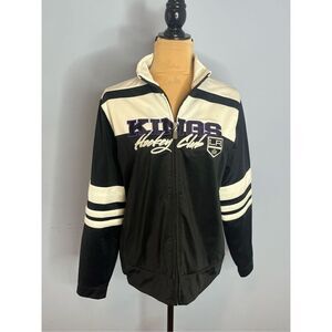 Reebok Women’s Large LA Kings Hockey Club NHL Full Zip Jacket Coat Black